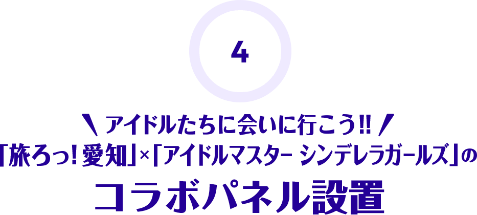 4 アイドルたちに会いに行こう!! 「旅ろっ！愛知」×「アイドルマスター シンデレラガールズ」のコラボパネル設置